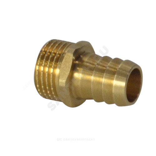 Переходник латунь неразъемный для шланга Дн 12х1/2" НР SantechSystems