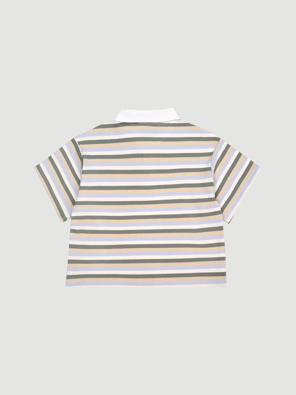 Поло оверсайз Mjölk Полоска серая