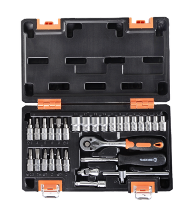 Набор инструментов, 1/4" , CrV, пластиковый кейс 29 предм Вихрь