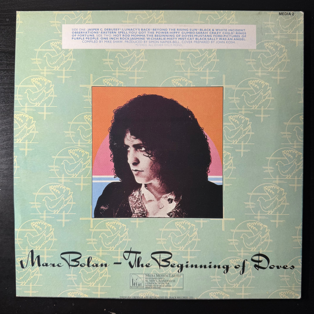 Marc Bolan ‎– The Beginning Of Doves (Англия 1988г.)