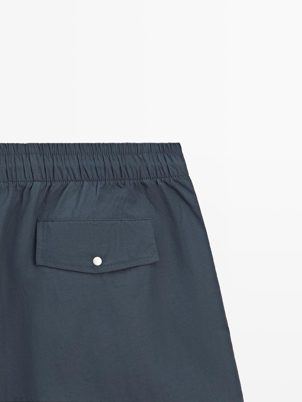 Massimo Dutti Однотонные плавки, свинцовый