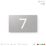 Табличка с номером 7 на дверь квартиры, для офиса, кабинета, аудитории, склада, серая 120х70 мм, Айдентика Технолоджи