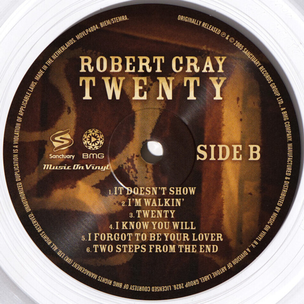 Robert Cray / Twenty (Limited Edition)(Clear Vinyl)(LP)