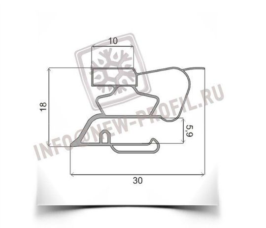 Уплотнитель для холодильника Аристон RMBA1185.LSV.022 м.к. 650*570 мм (015)