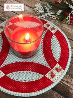 Блок "Двойные свадебные кольца -2" 21см (арт. K13)