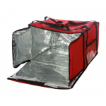 Термосумка на 9-10 пицц 450х450х500 мм фольгированная красная с вентиляцией