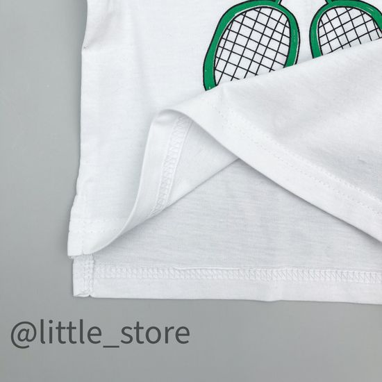 Футболка хлопковая "Теннис" Белая