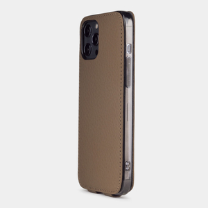 Чехол для iPhone 12 Pro Max из натуральной кожи теленка, цвета кофе