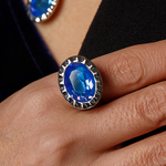 Кольцо Qudo TIVOLA UNICA big (S/P) Royal blue delite 56 688151