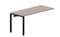 стол Strike 1580х680х750мм (2 громмета) - приставной элемент