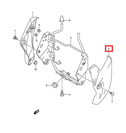 пластик передний левый Suzuki GSR600 51815-44G10-YKV
