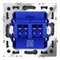 Розетка акустическая встраиваемая VOLTUM S70 4-местная, (графит)