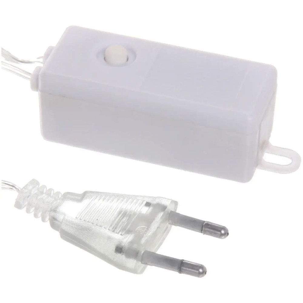 Гирлянда для дома НИТЬ «Роса» 10 м 100 ламп LED, 8 реж,IP-20, Белый