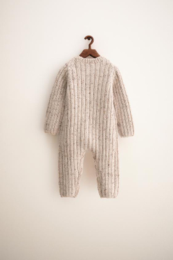 ZARA TIMELESS - КОМБИНЕЗОН С ШЕРСТЬЮ И ПУГОВИЦАМИ, СВЕТЛО-БЕЖЕВЫЙ