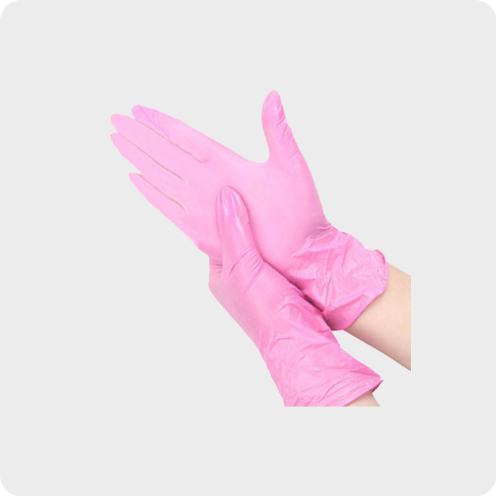 Нитриловые перчатки Foxy розовые S