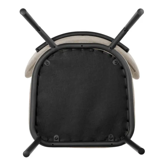 Стул Lucas 2 латте шенилл с чёрными ножками