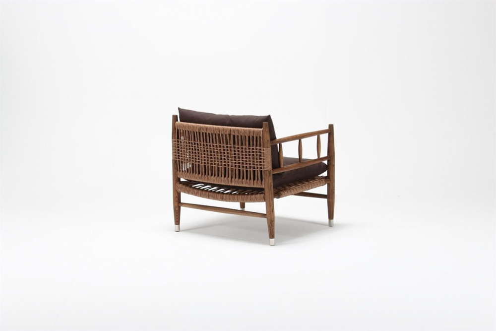 Кресло деревянное плетеное с подушками Tagliamento Zuma