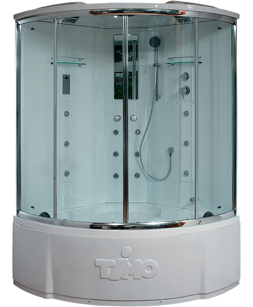 Душевой бокс Timo Lux 135х135 T-7735C стекло прозрачное/профиль хром