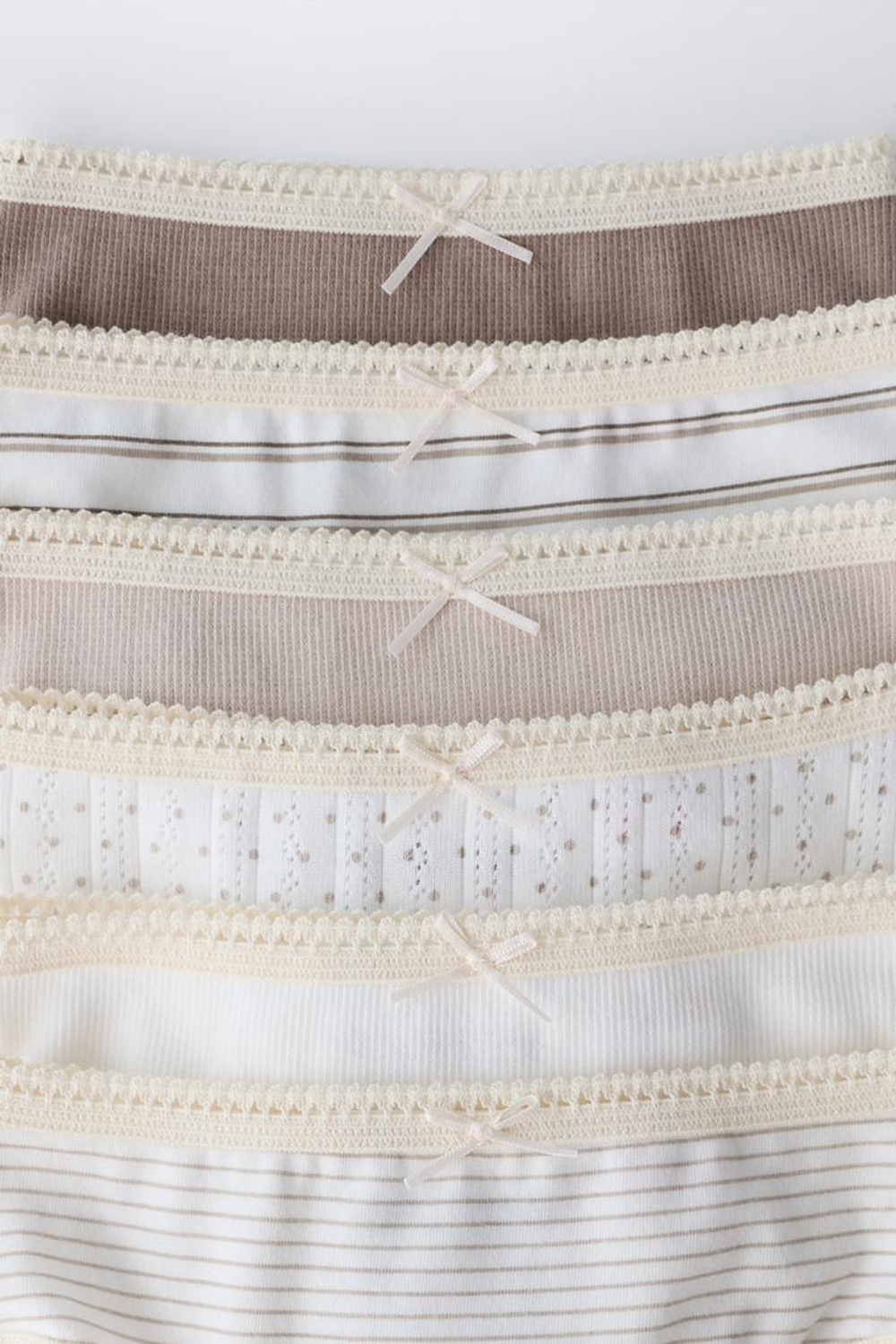 ZARA НАБОР ИЗ ШЕСТИ ТРУСОВ С ПРИНТОМ, РЫЖЕВАТО-КОРИЧНЕВЫЙ