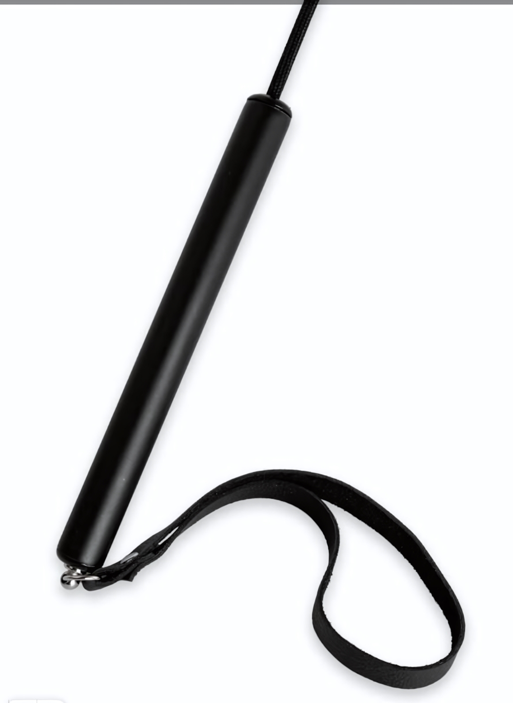 Стек длинный с черной ручкой и прямоугольным наконечником 75 см