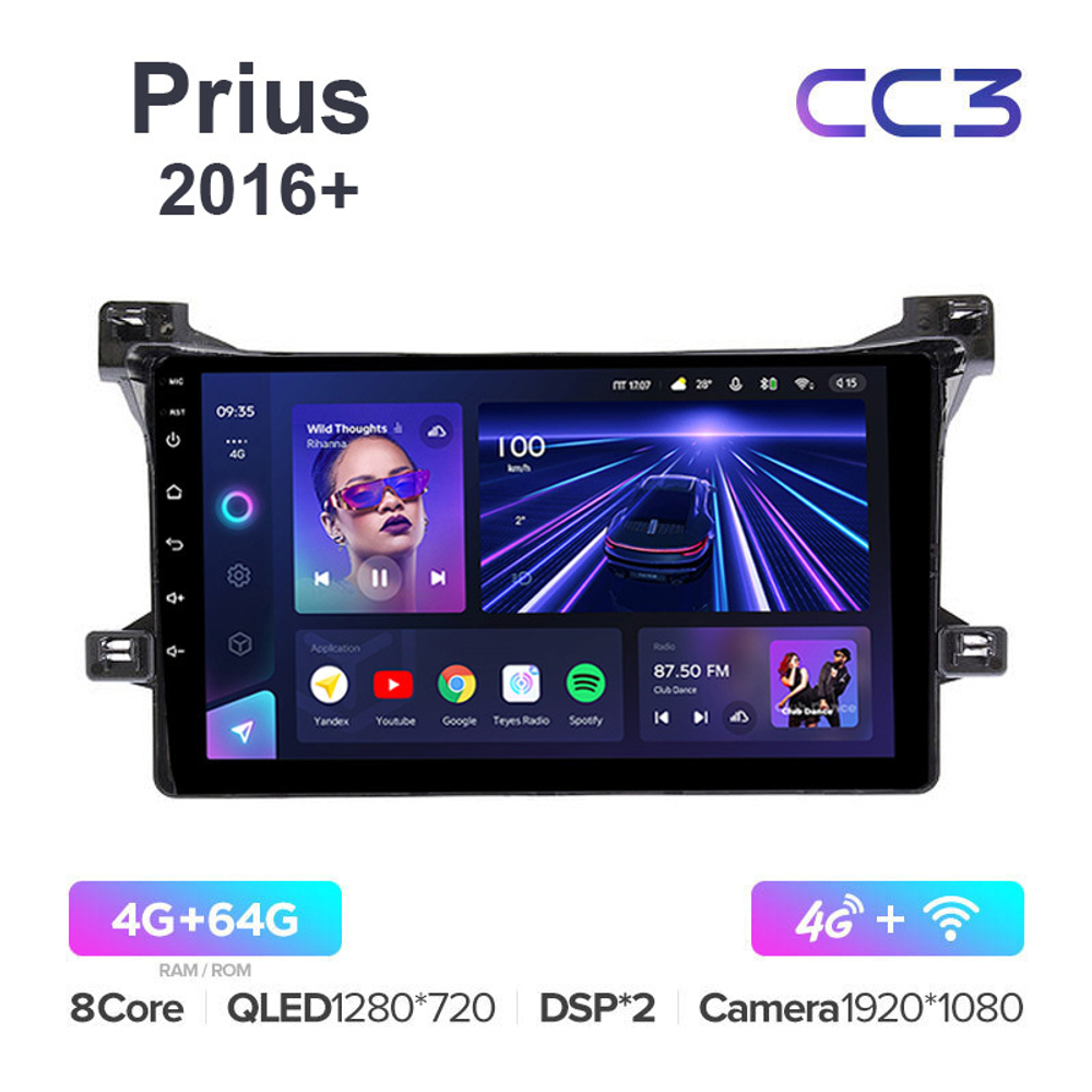 Teyes CC3 9"для Toyota Prius 2016+