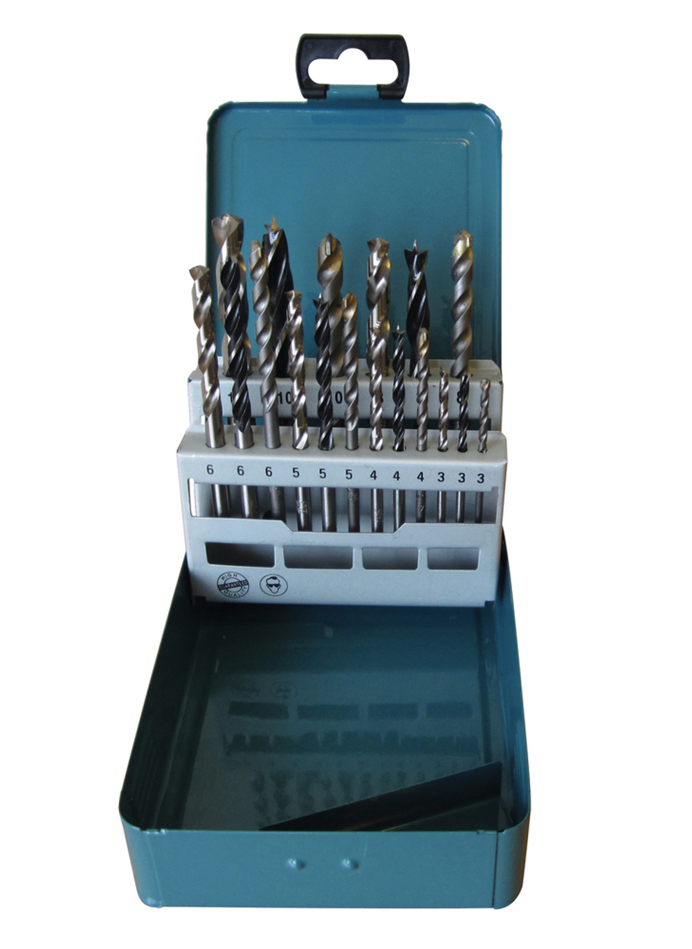 Набор сверл в метал. кейсе 18 шт. (металл/дерево/кирпич, 3,4,5,6,8,10 мм) Makita D-46202 Металл/ Дерво/ Кирпич HSS-G Набор 3-10 мм 3х6 шт.