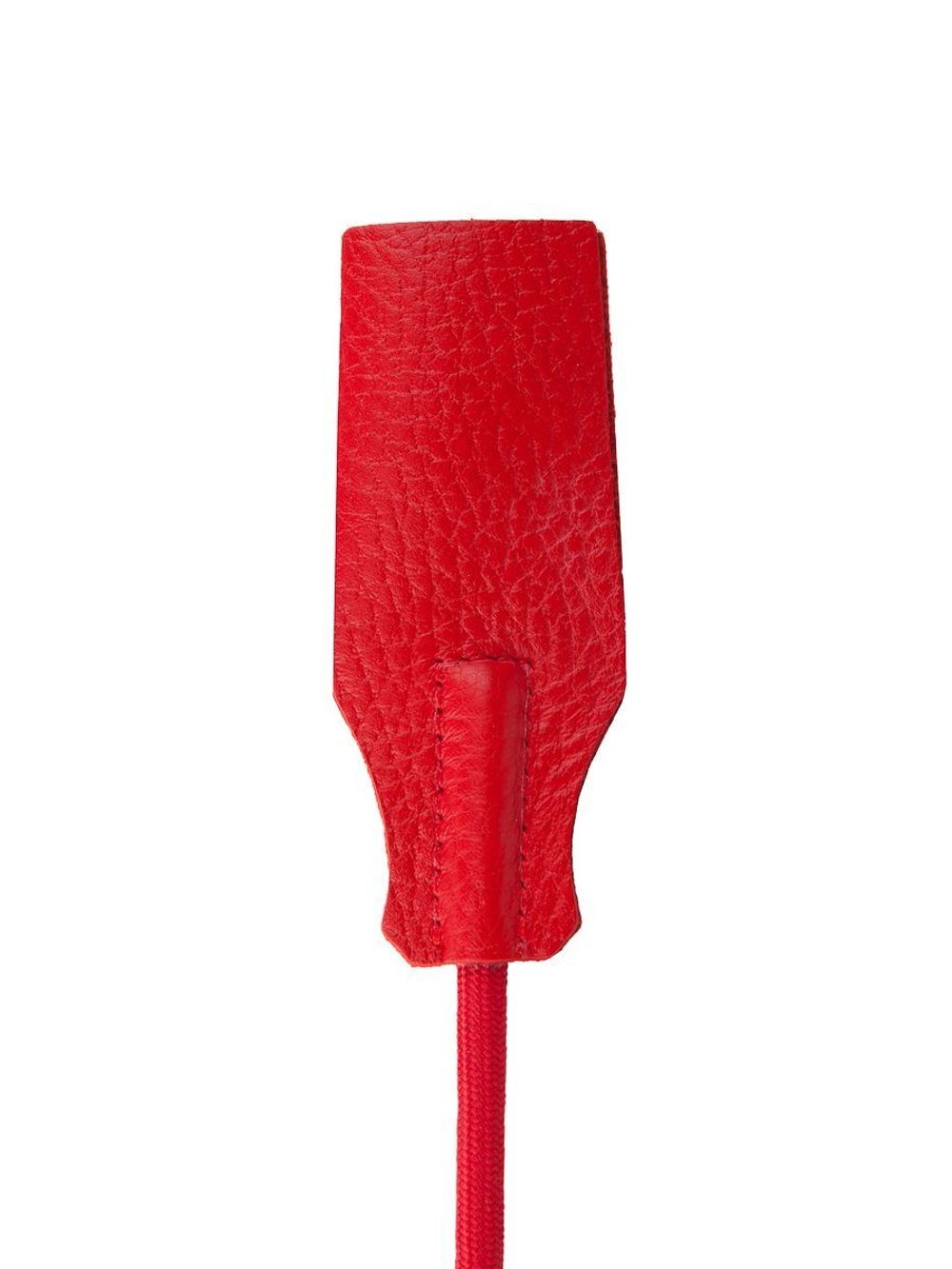 Красный стек с кожаной ручкой - 70 см. (Цвет: красный)