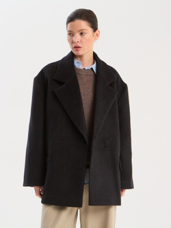 Полупальто ворсовое с поясом