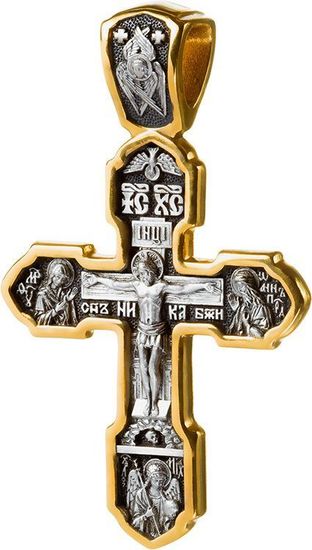 Распятие Христово. Ангел-Хранитель. Арх.Михаил, Ксения Петербургская, Александр Невский, Казанская БМ. Православный крест.