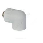 Угольник PP-R комбинированный белый Дн 25х3/4" НР RTP (РосТурПласт) 10802