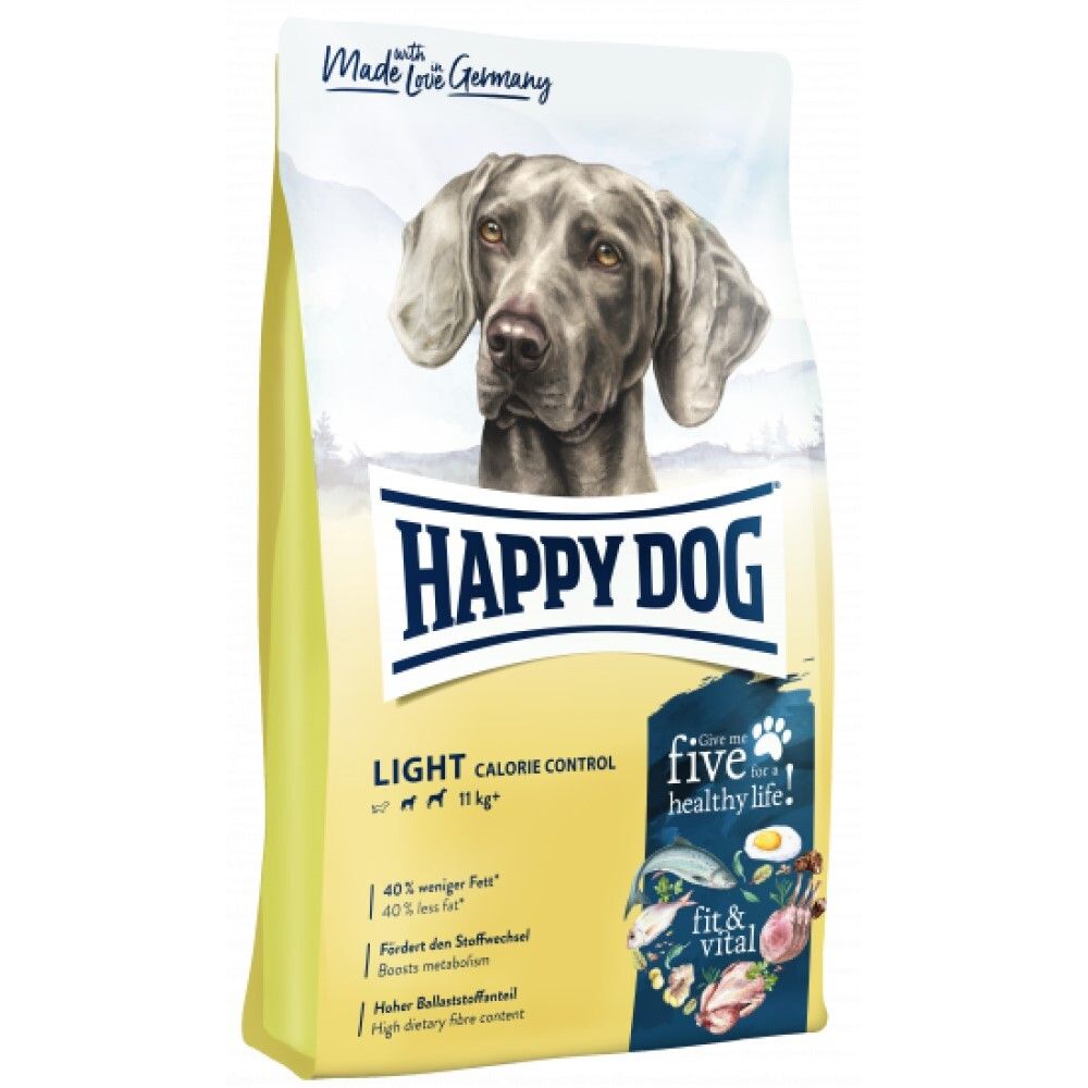 Happy Dog Fit&amp;Vital Light Calorie Control - корм для собак средних и крупных пород с избыточным весом с птицей, ягненком и рыбой