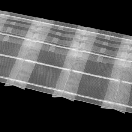 Шторная лента Oz-Is арт. 4087 МР, бантовые складки, коэф. сборки 1:2,0, цвет прозрачный (ширина 150 мм)
