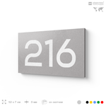 Номер на дверь 216, табличка на дверь для офиса, квартиры, кабинета, аудитории, склада, голубой 120х70 мм, Айдентика Технолоджи