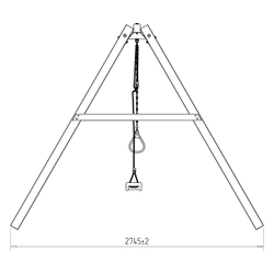 Деревянные качели с трапецией