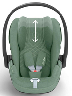 Коляска Cybex Coya Rosegold Frame Cloud T i-Size Leaf Green Plus Leaf Green с дождевиком и бампером