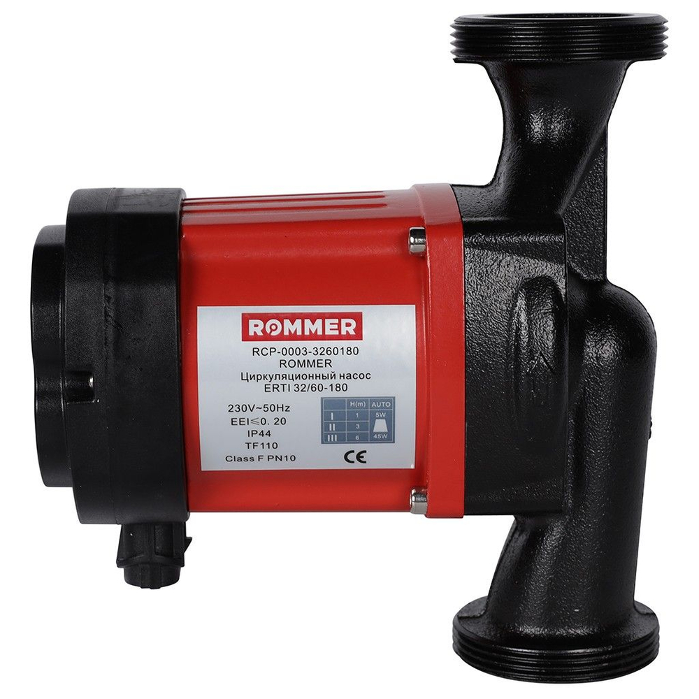 Насос циркуляционный ROMMER ERTI 32-60-180 с гайками в теплоизоляции (частотный)