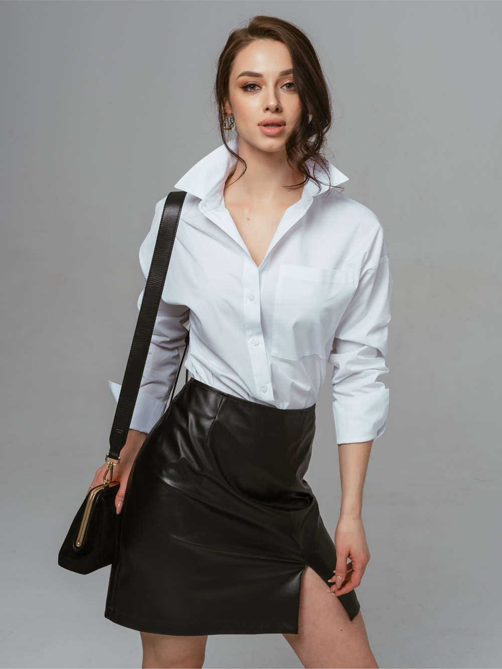 Рубашка женская | Бл-1012 б хлопок