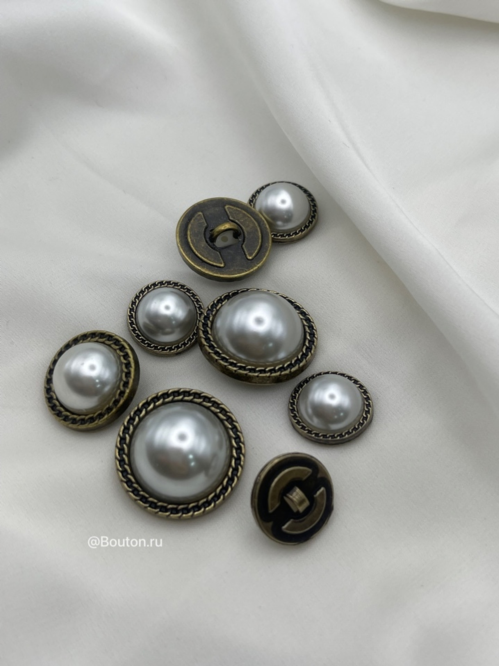 Пуговицы Жемчуг1 бронзовые