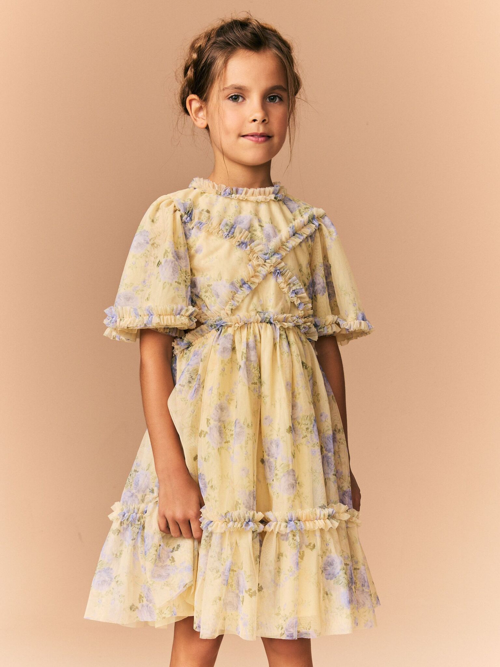 Платье для девочки Next E57-542, Светло-желтый