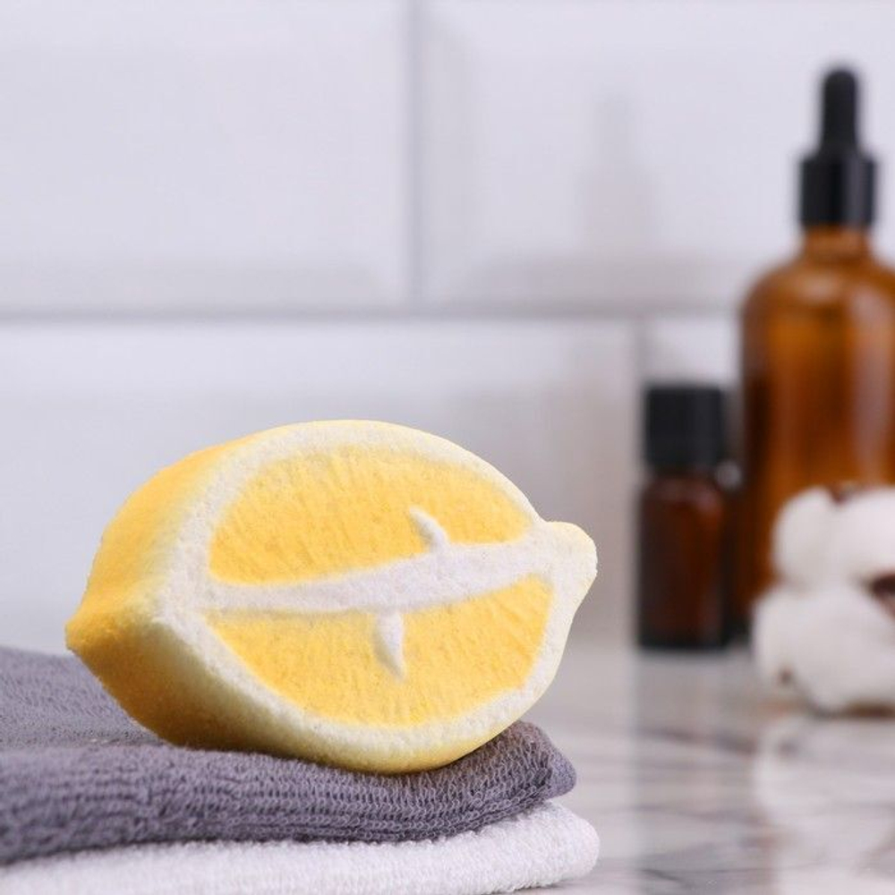 Бомбочка для ванны Лимончик в разрезе - 100 гр.