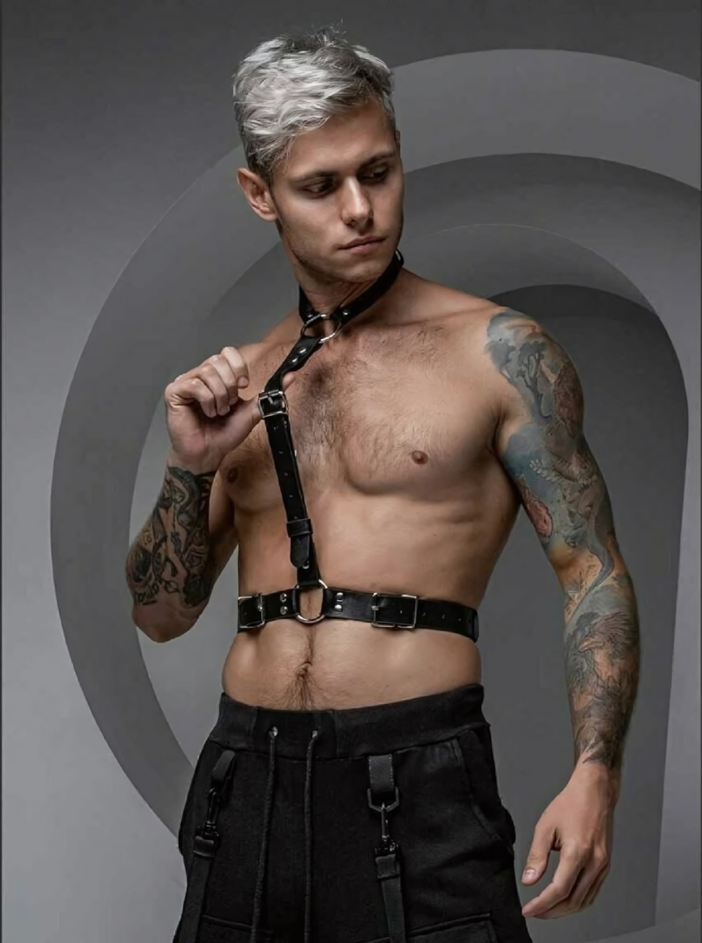 Портупея мужская Mars кожа черный M/L