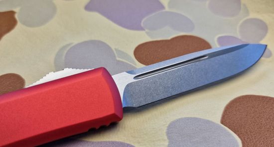 Автоматический нож Microtech Ultratech 121-10RD c клинком из стали M390, рукоять алюминий