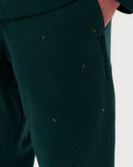 UNDERCOVER БРЮКИ ЗЕЛЕНЫЕ С ВЫШИВКОЙ