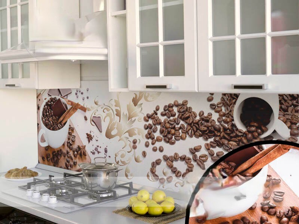 Кухонный фартук Чашка кофе (Ф-106) 3000х600 мм