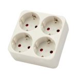 Четверник электрический 16А с/з белый REXANT