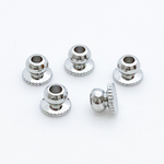 Шапочка, цвет серебро (родий), размер 4*3 мм, цена за 2 шт