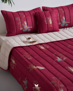 Комплект стеганного покрывала и 3 наволочек Soufiyan Chang Va ood Crimson Hermodr 130220324 Иран