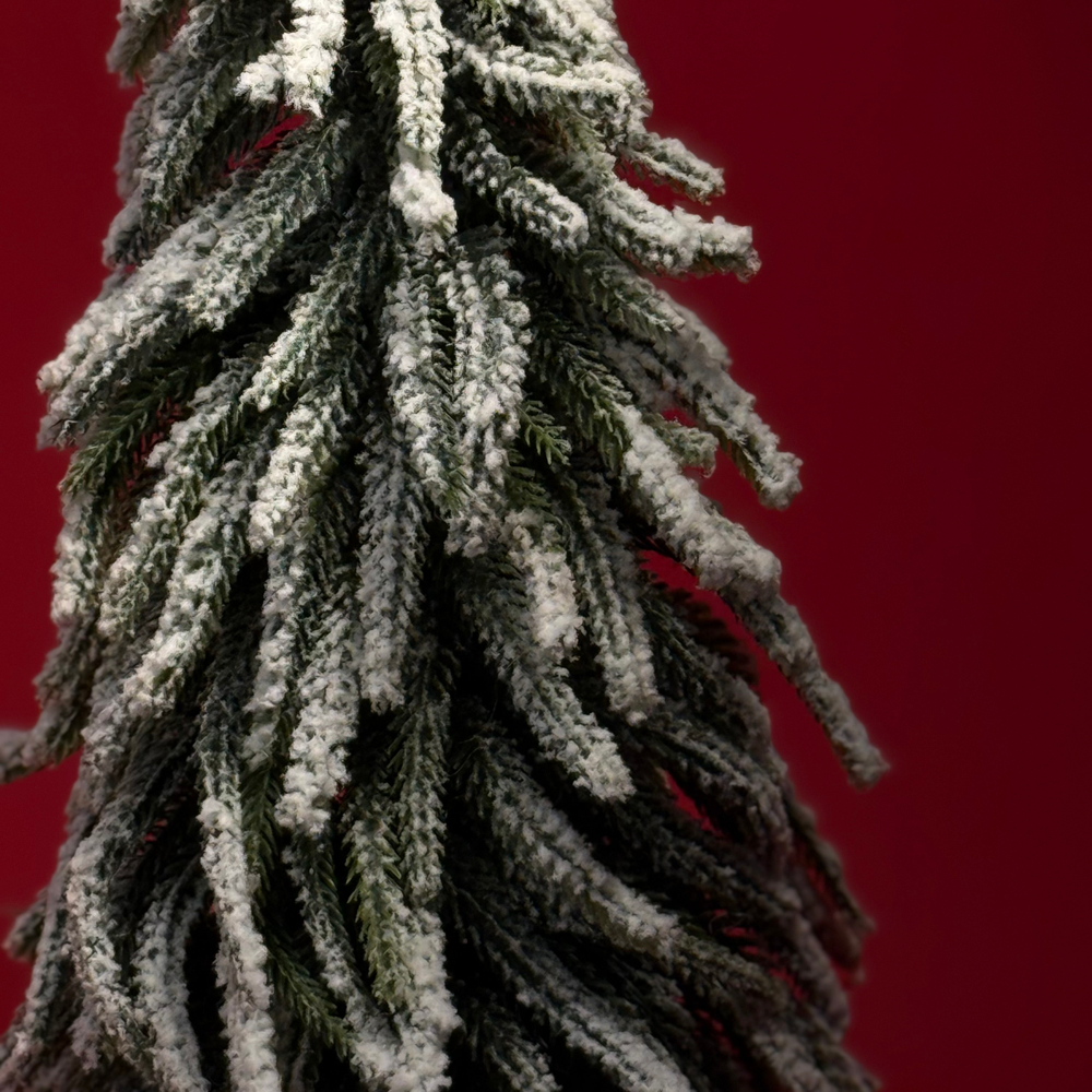 Ель искусственная заснеженная в кашпо 45*20*20см