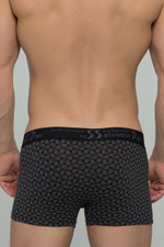 Мужские трусы-боксеры с мелким узором из бумерангов (Размер: XL) (Цвет: красный)