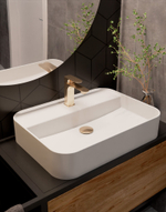 AQM6310BG Monza Смеситель для раковины однорычажный, Brushed gold